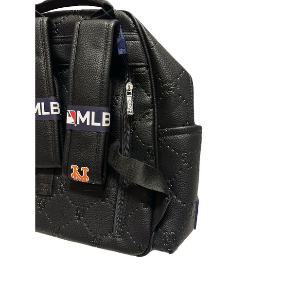 NEW Montana West New York Mets Stamped Logo Black PU Leather Mini Backpack MLB main image 10
